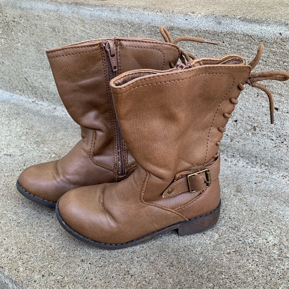 Toddler Girl’s Faux Leather Riding Boots